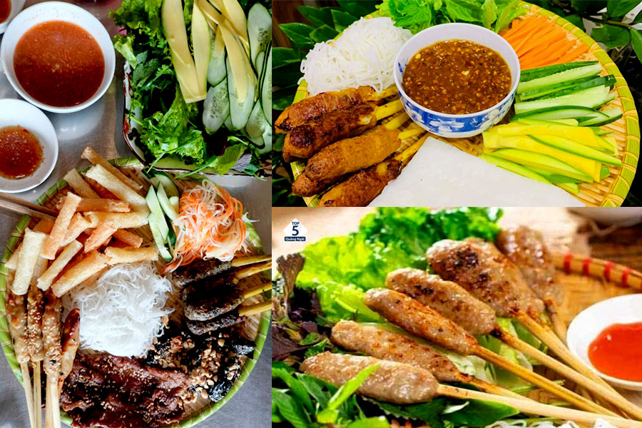 Nem lụi nướng là một lựa chọn tuyệt vời nếu bạn chưa biết đi du lịch Quảng Ngãi ăn gì