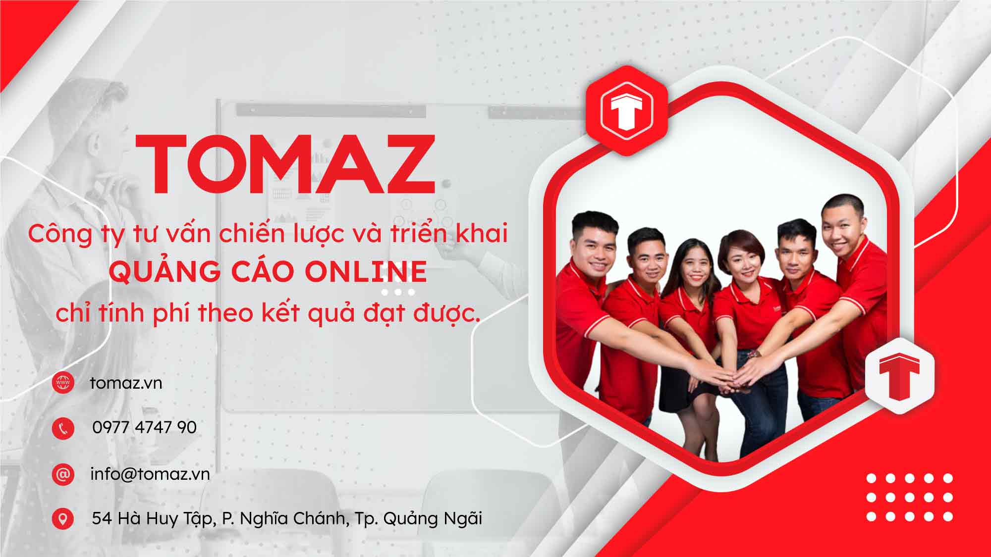 TOMAZ - Công ty quảng cáo online chỉ tính phí theo kết quả đạt được