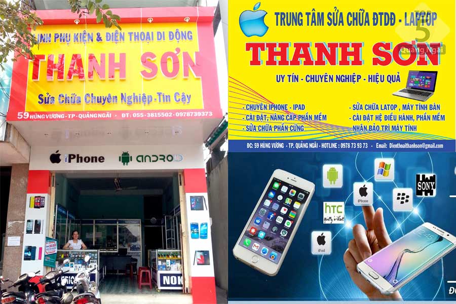 Cửa hàng Thanh Sơn - Nơi mua bán và sửa chữa điện thoại được nhiều người tin dùng nhất Quảng Ngãi