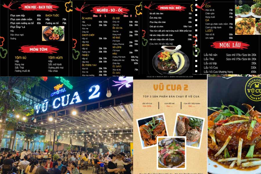 Vũ Cua cũng là một trong các nhà hàng hải sản Quảng Ngãi mà thực khách nên tham khảo và lựa chọn.