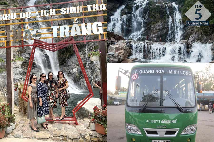 Bạn có thể chọn tuyến xe buýt Quảng Ngãi- Minh Long, sau đó dừng chân cầu tại Thanh An và đi xe ôm vào thác trắng