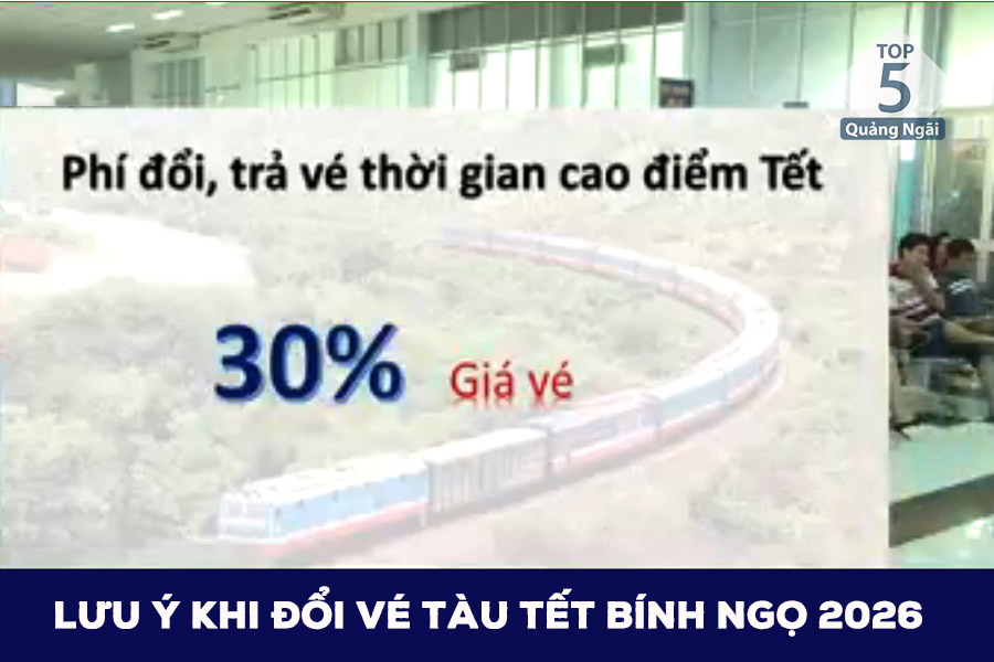 Phí đổi/trả vé trong dịp cao điểm tết Bính Ngọ 2026 là 30% Phí đổi/trả vé trong dịp cao điểm tết Bính Ngọ 2026 là 30%