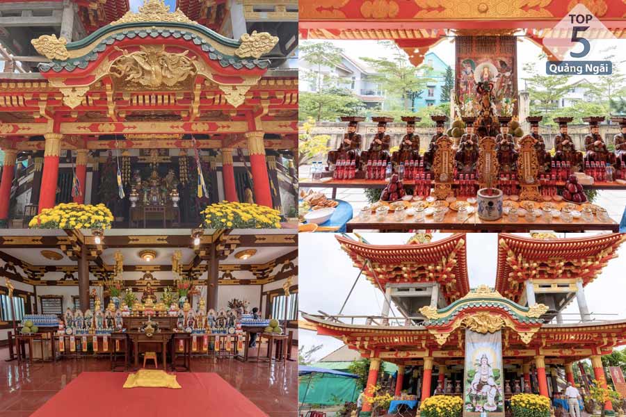 Chùa Từ Nghiêm có sự kết hợp giao thoa giữa 2 nét kiến trúc Việt Nam và Nhật Bản