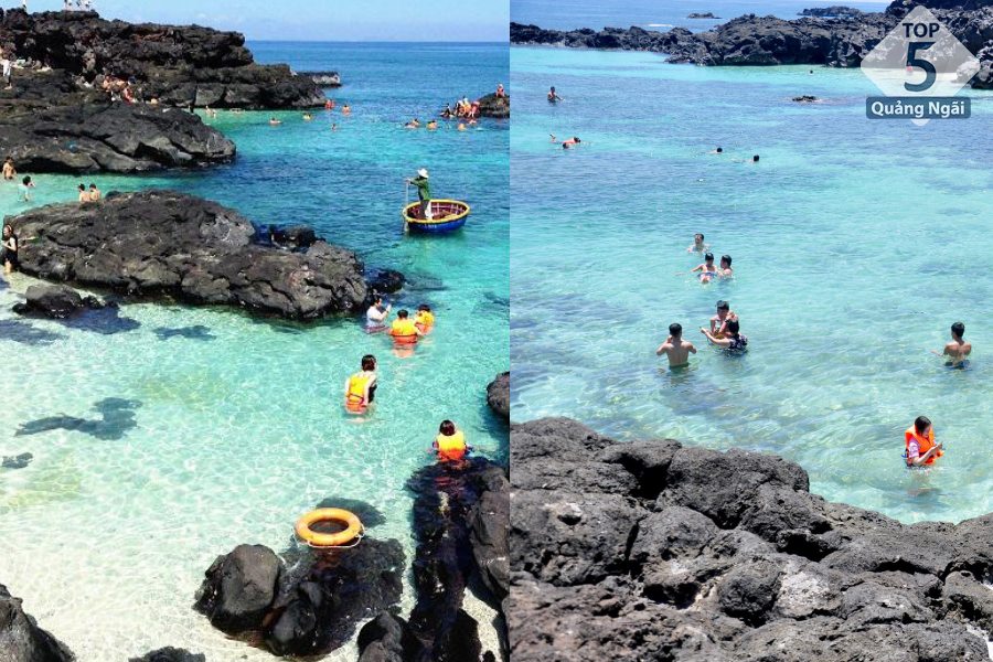Du khách có thể lặn ngắm san hô tại đảo Bé
