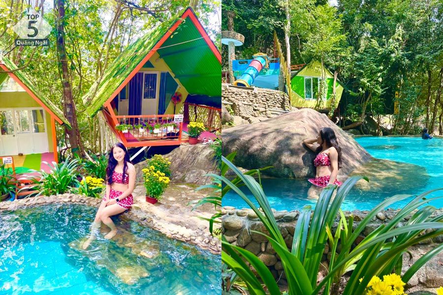 hồ bơi tại suối chí
