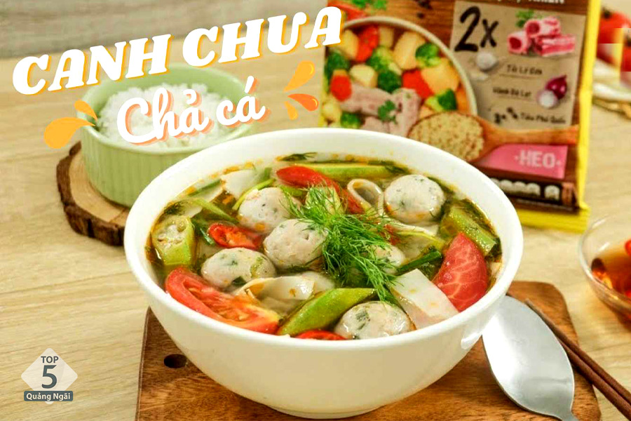 Canh chua chả cá Lý Sơn cực ưa miệng cho mỗi ngày 