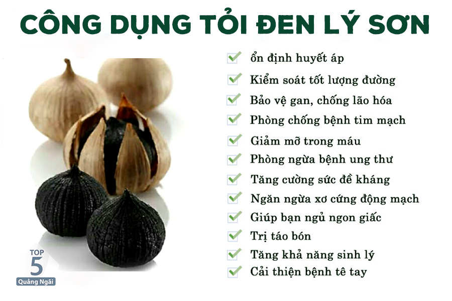 Công dụng của tỏi đen lý sơn