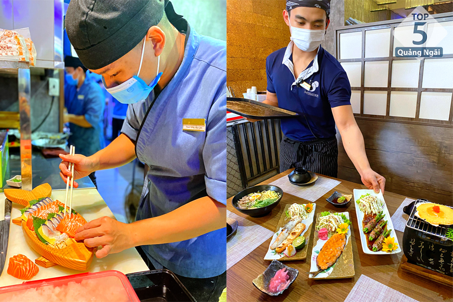 giong-noi-nhe-nhang-tac-phong-phuc-vu-chuyen-nghiep-chinh-la-diem-cong-lon-cho-quan-sushi-ngon-nay sushi quảng ngãi