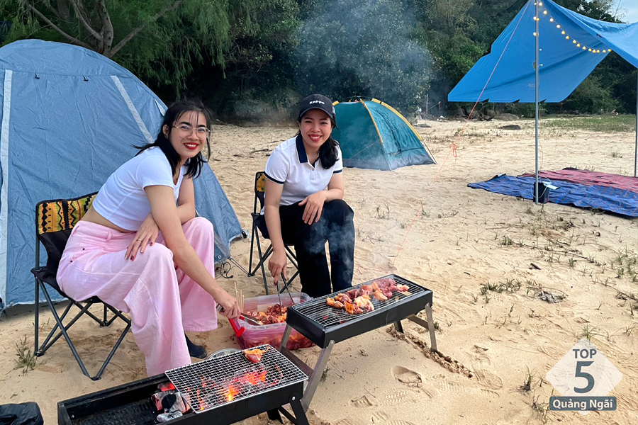 Tổ chức tiệc nướng và camping tại đầm An Khê - Sa Huỳnh