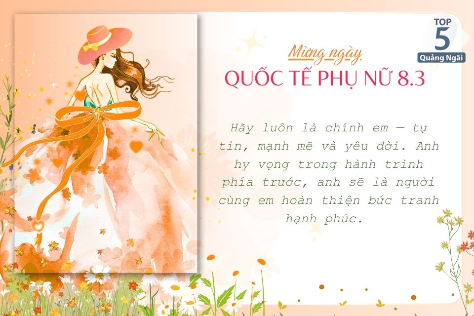 Lời chúc 8/3 hay và ý nghĩa dành cho bạn gái