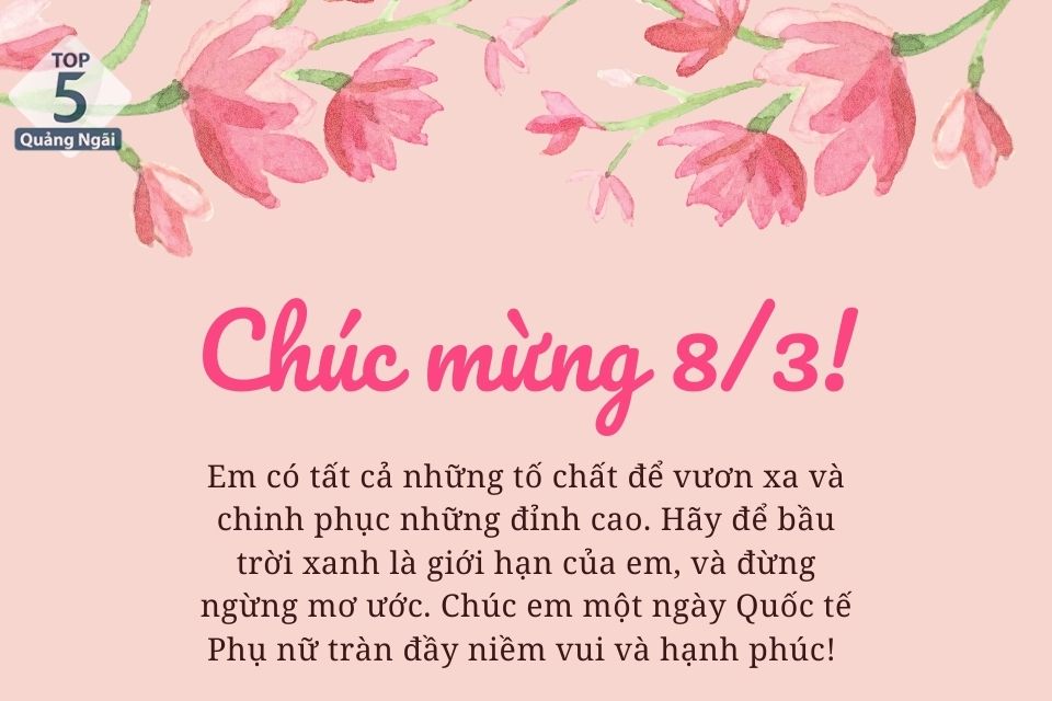 Lời chúc 8/3 hay và ý nghĩa dành cho em gái