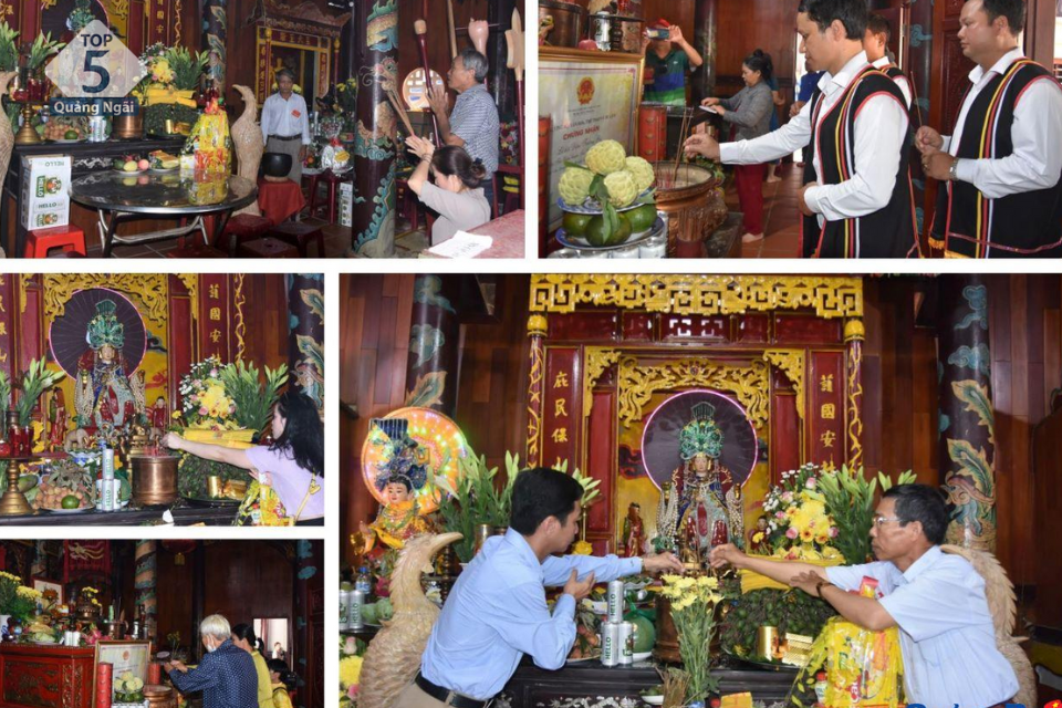Người dân khắp nơi kéo về Trà Bồng để tham gia lễ hội hằng năm.