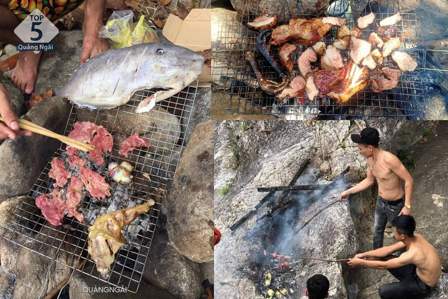 BBQ thịnh soạn tài suối Trà Bói