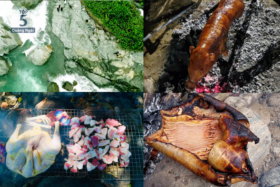 Những phiến đá rộng là nơi thích hợp để ngồi thưởng thức tiệc BBQ