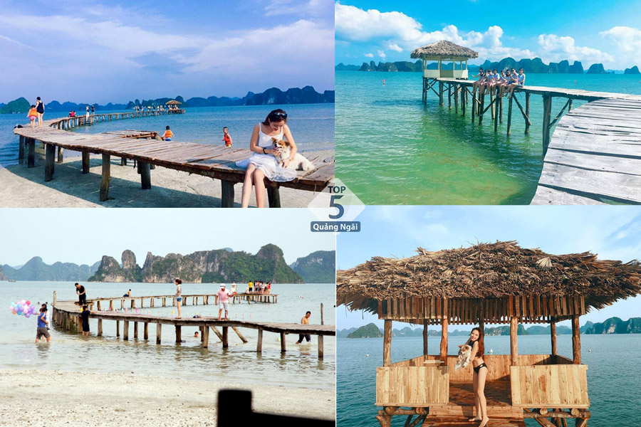 Cây cầu gỗ từ lâu đã trở thành biểu tượng của bãi dài Vân Đồn Cây cầu gỗ từ lâu đã trở thành biểu tượng của bãi dài Vân Đồn