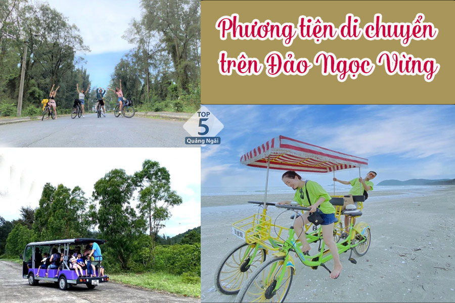 Một số phương tiện di chuyển trên đảo Ngọc Vừng Một số phương tiện di chuyển trên đảo Ngọc Vừng