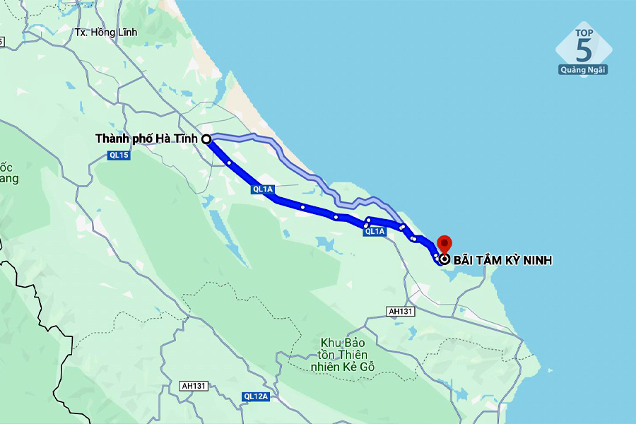 Nếu đi tự túc đến Kỳ Anh bạn có thể di chuyển theo sự chỉ dẫn của Google maps Nếu đi tự túc đến Kỳ Anh bạn có thể di chuyển theo sự chỉ dẫn của Google maps