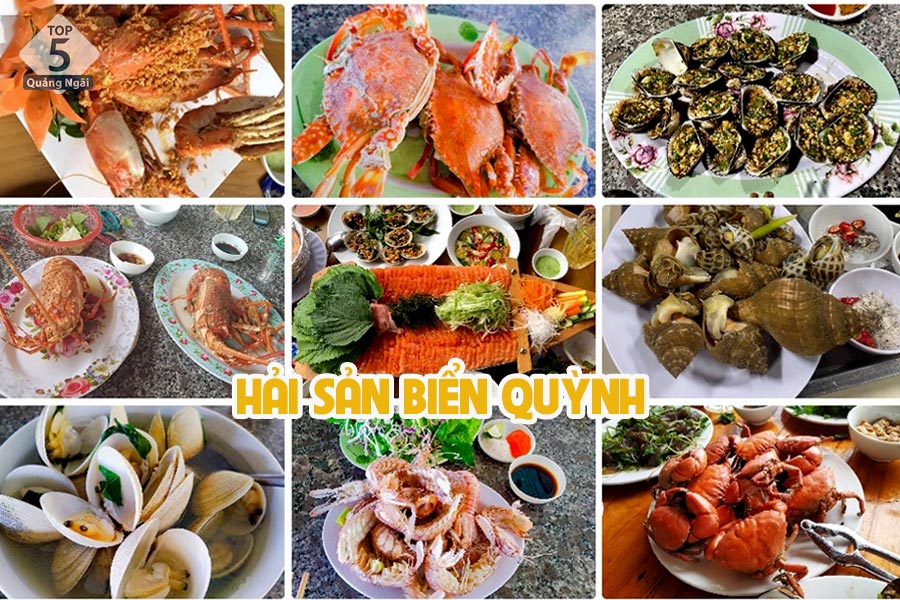 Hải sản tại biển Quỳnh cực kỳ tươi ngon và đa dạng 