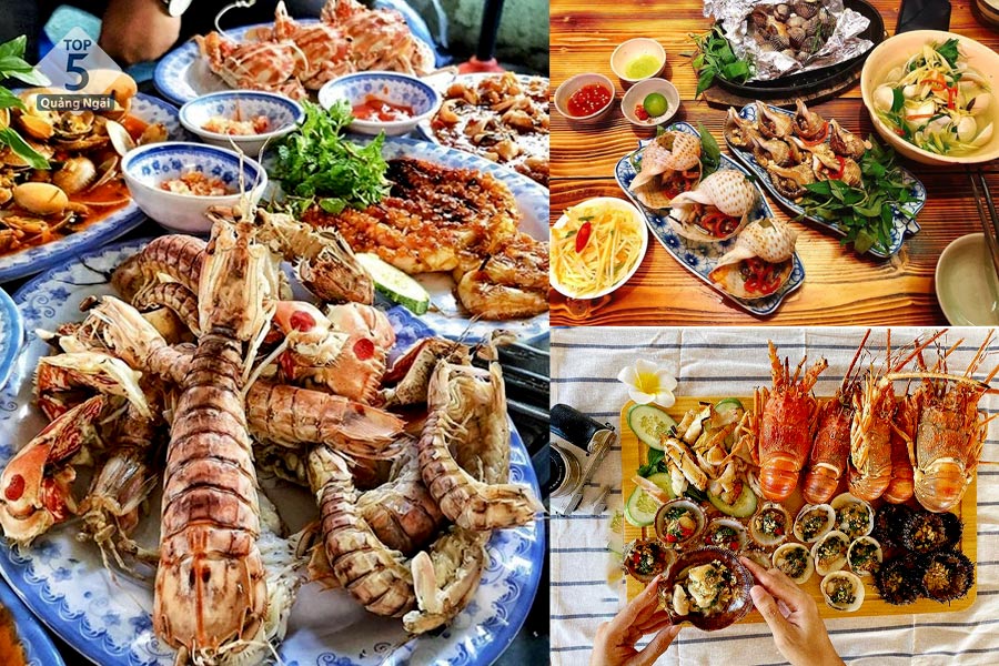 Hải sản ở Hải Bình không những phong phú mà giá còn khá hợp lý