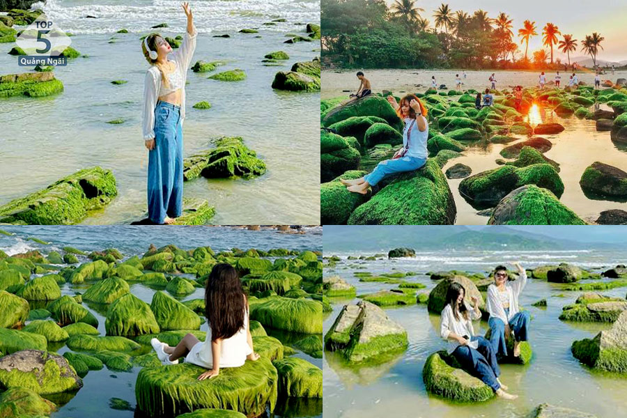 Background chụp hình sống ảo đầy nghệ thuật tại bãi rạn Nam Ô