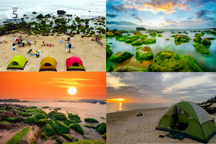 Tổ chức camping và ngắm hoàng hôn tuyệt đẹp trên biển Nam Ô