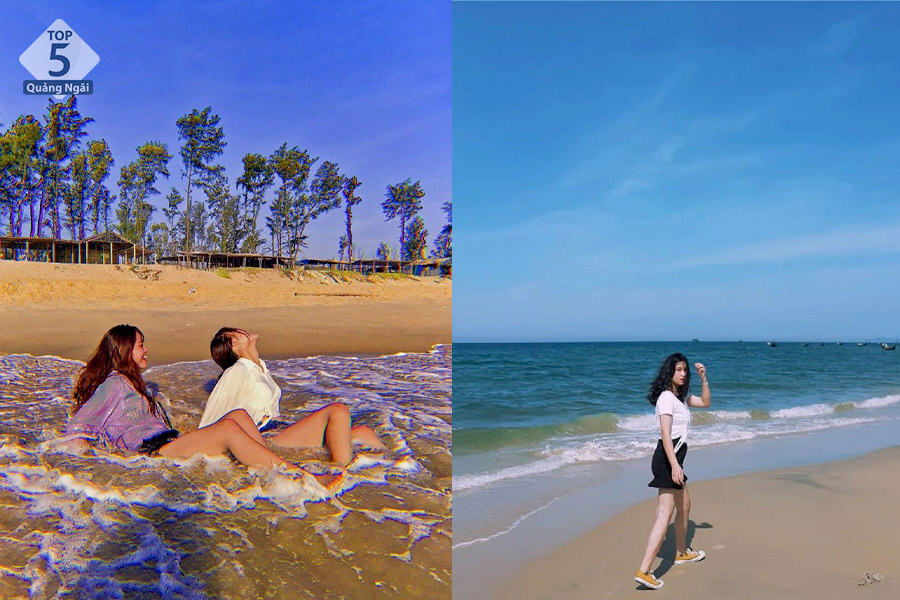 Đắm mình trong làn nước mát trong và ngắm nhìn vẻ đẹp hoang sơ của Vinh Thanh beach